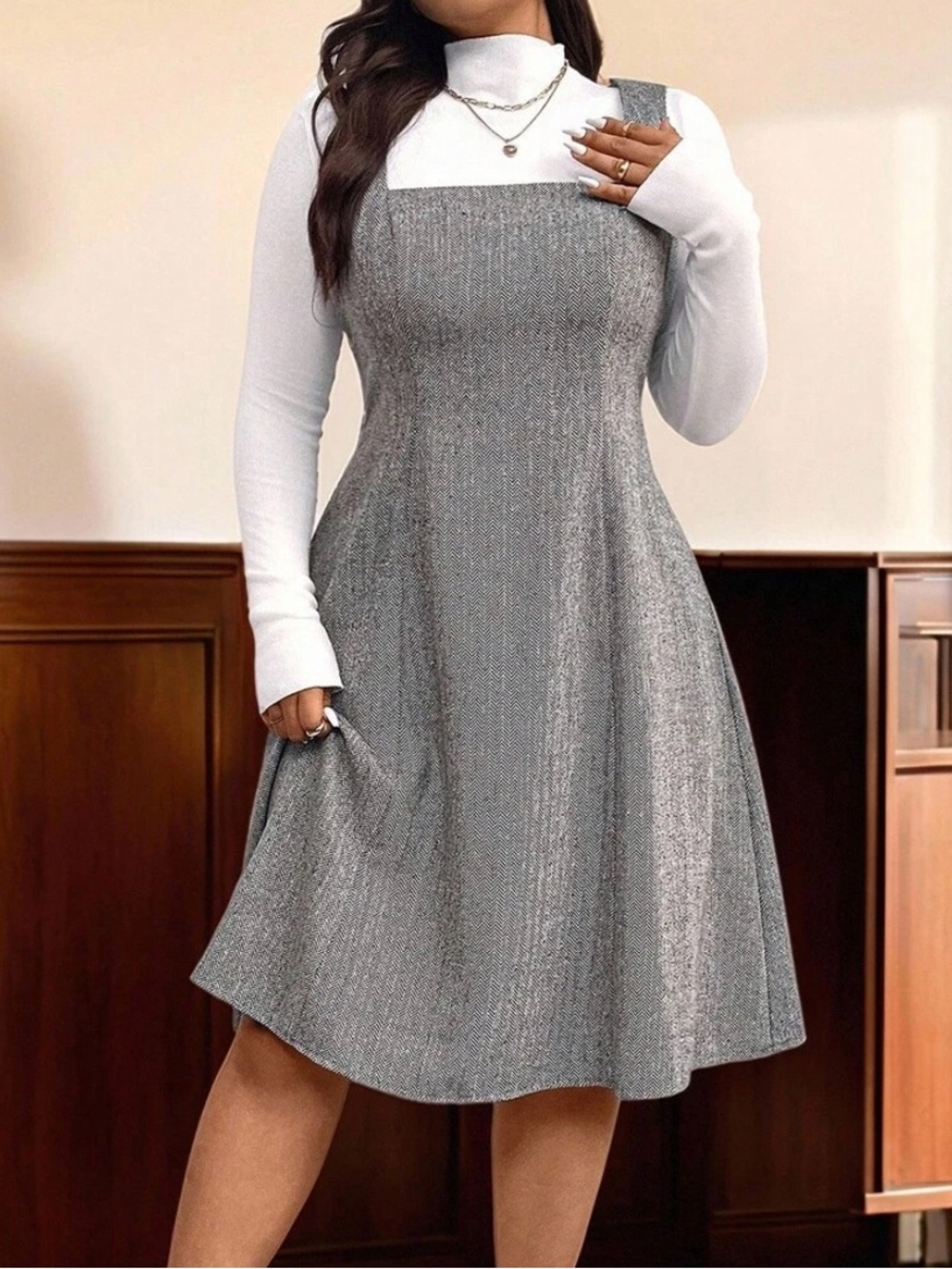 🩶 SHEIN Clasi Plus Size Retro Elegant Sleeveless Midi Dress - 2XL 🩶